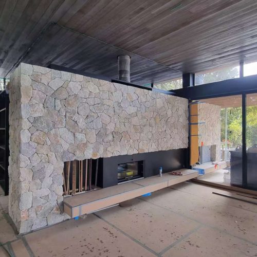 Top End Tiling Herne Bay, Clifton Rd: Expert installation of natural stone paving creating a luxurious outdoor space.