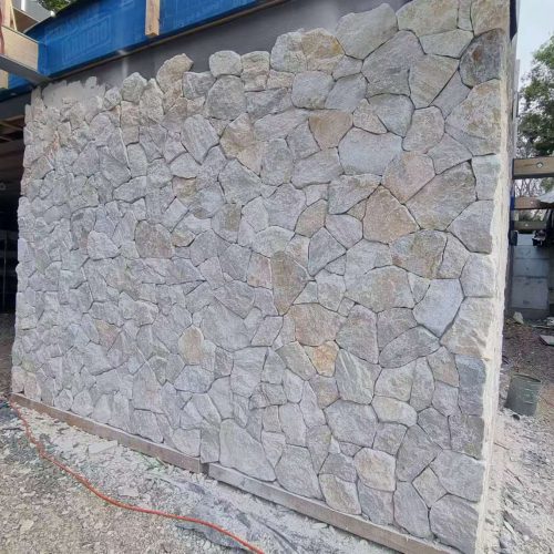 Natural stone paving